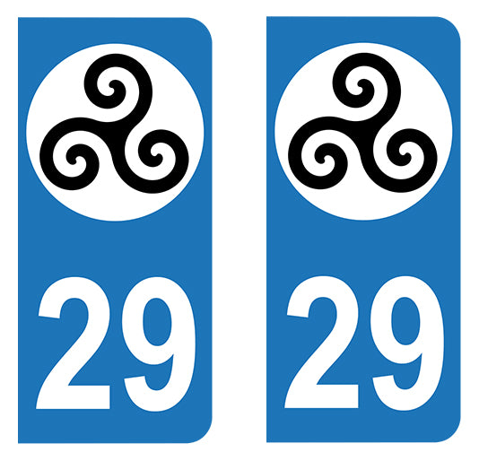 Sticker immatriculation 29 - Triskell