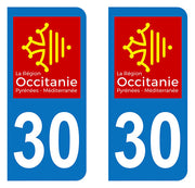 Sticker immatriculation 30 - Occitanie