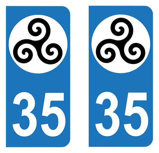 Sticker immatriculation 35 - Triskell