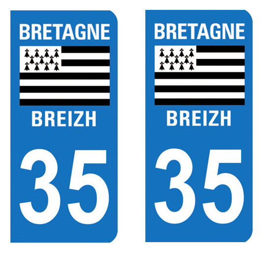 Sticker immatriculation 35 - Ille et Vilaine