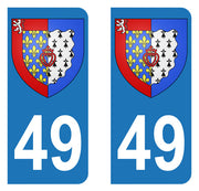 Sticker immatriculation 49 - Blason Pays de la loire