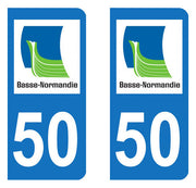 Sticker immatriculation 50 - Manche