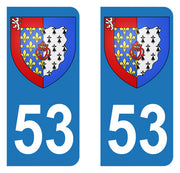 Sticker immatriculation 53 - Blason Pays de la loire