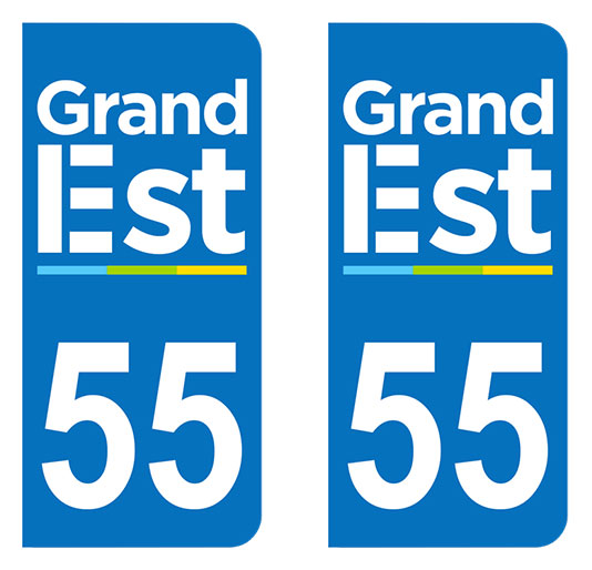 Sticker immatriculation 55 - Grand-Est