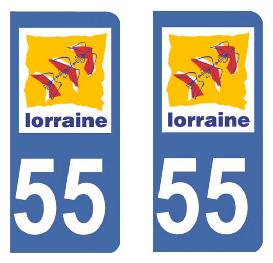 Sticker immatriculation 55 - Meuse