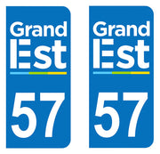 Sticker immatriculation 57 - Grand-Est