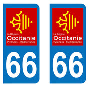 Sticker immatriculation 66 - Occitanie