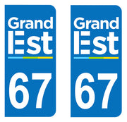 Sticker immatriculation 67 - Grand-Est