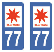 Sticker immatriculation 77 - Seine et Marne