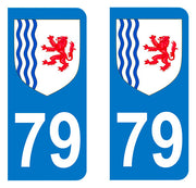 Sticker immatriculation 79 - Blason Nouvelle Aquitaine