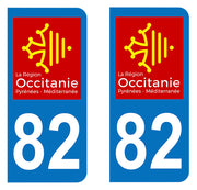 Sticker immatriculation 82 - Occitanie