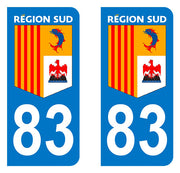 Sticker immatriculation 83 - Région Sud