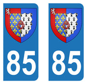 Sticker immatriculation 85 - Blason Pays de la loire