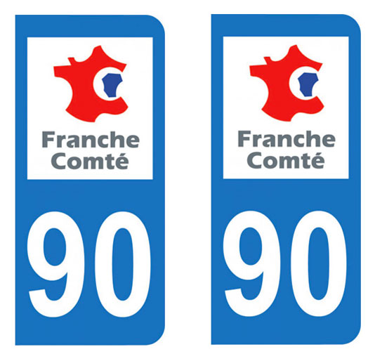 Sticker immatriculation 90 - Territoire de Belfort