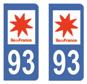 Sticker immatriculation 93 - Seine Saint Denis