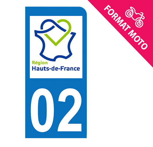 Sticker immatriculation 02 - Nouvelle région Hauts-de-France