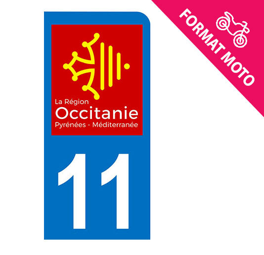 Sticker immatriculation 11 - Occitanie