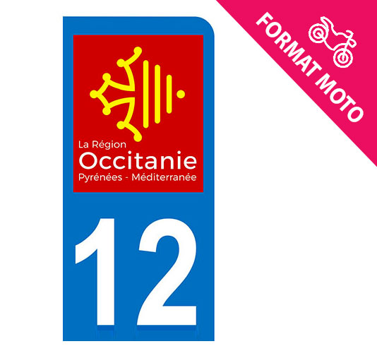 Sticker immatriculation 12 - Occitanie