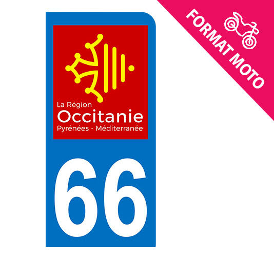 Sticker immatriculation 66 - Occitanie