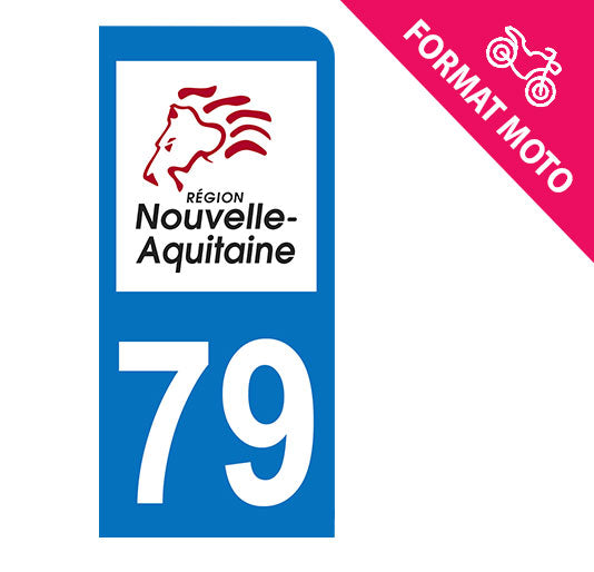 Sticker immatriculation 79 - Nouvelle Aquitaine