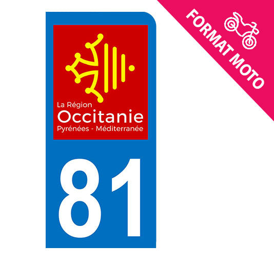 Sticker immatriculation 81 - Occitanie