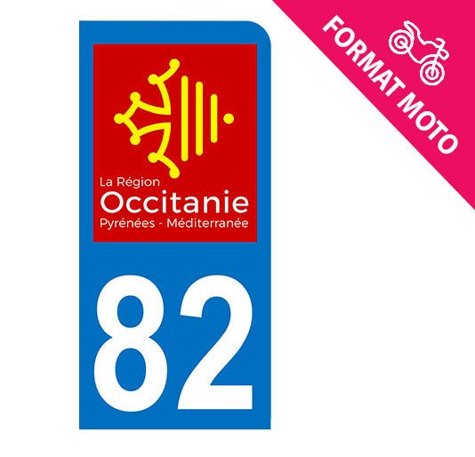 Sticker immatriculation 82 - Occitanie