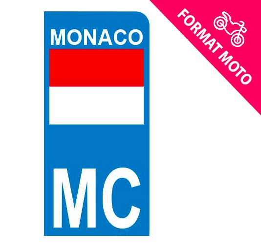 Autocollant immatriculation Monaco