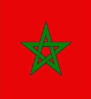 Autocollant drapeau Maroc pour plaque immatriculation