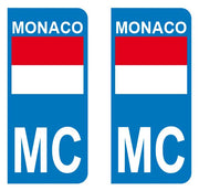 Autocollant immatriculation Monaco