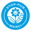 Autocollant STOP-PUB rond