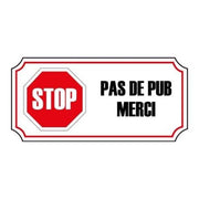 Autocollant stop pub pour boite aux lettres