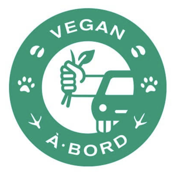 Sticker Végan à bord – Autocollant voiture éthique