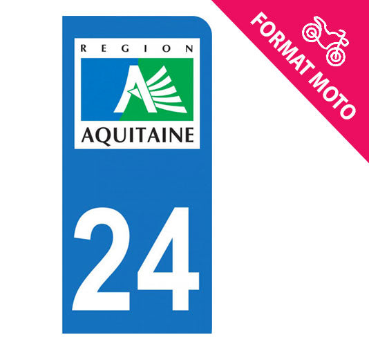Sticker immatriculation 24 - Dordogne
