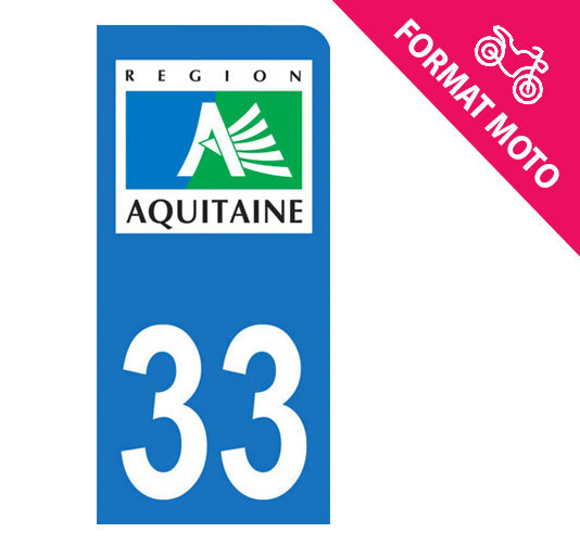 Sticker immatriculation 33 - Gironde