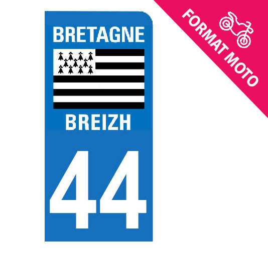 Sticker immatriculation 44 - Bretagne