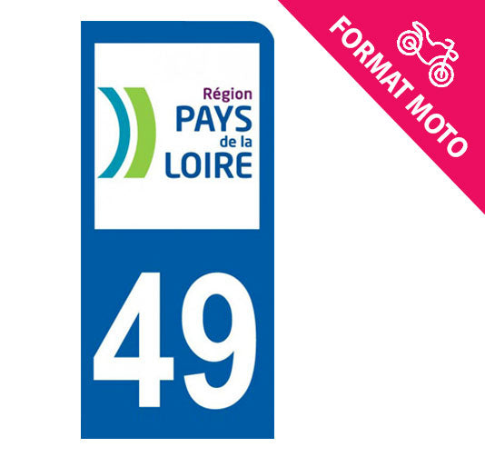 Sticker immatriculation 49 - Maine et Loire