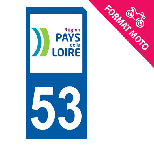 Sticker immatriculation 53 - Mayenne