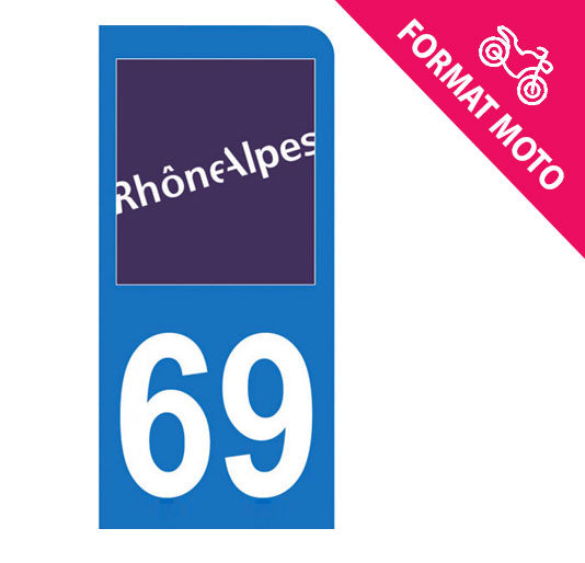 Sticker immatriculation 69 - Rhône