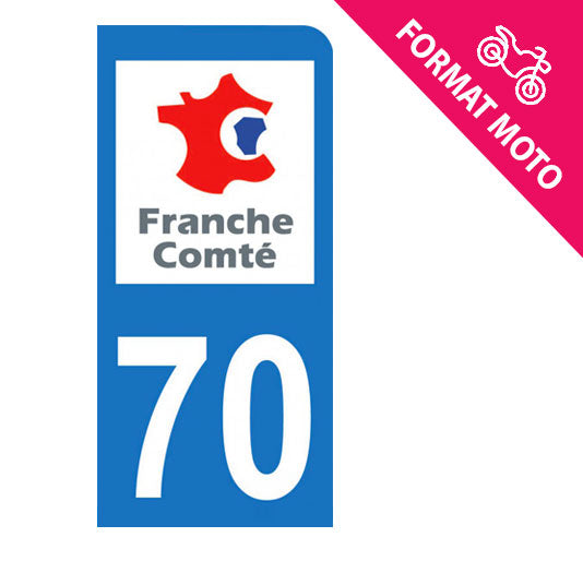 Sticker immatriculation 70 - Haute Saône