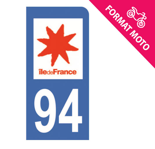 Sticker immatriculation 94 - Val de Marne